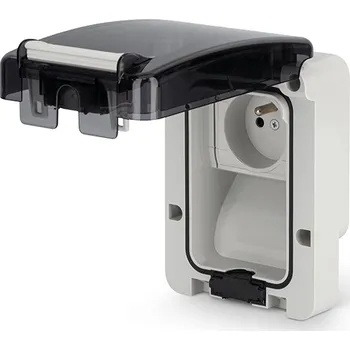 Elektrická zásuvka SCAME Zásuvka PROTECTA II pod omítku šedá IP66, bez krabice 137.4511