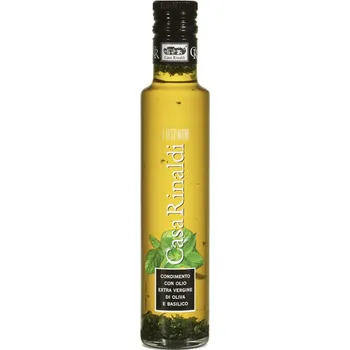 Rostlinný olej Casa Rinaldi - Condimento con Olio extra vergine di oliva e basilico 250 ml