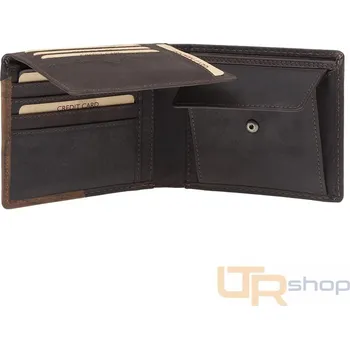 Peněženka 51148 kožená pánská peněženka LAGEN - Brown