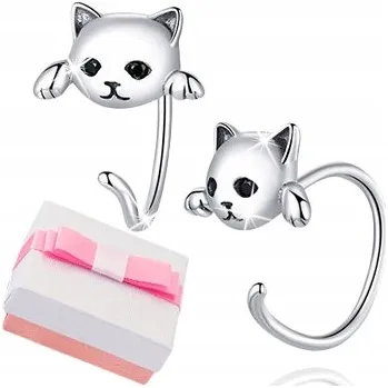 Náušnice Náušnice Mennica Bydgoska , stříbro ryzost 925 kočky