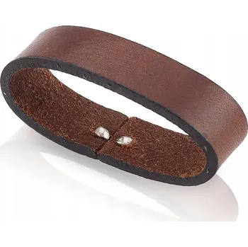 Opasek STEVENS Kožená smyčka na opasek hnědá 4 cm Q3