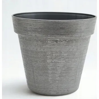 Květináč Plast Květináč stříbrný Admit 12 cm x 12 x 11 cm
