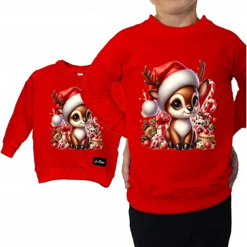 Pánská mikina Mikina Vánoční Červená Jelínek Perníky 152/158