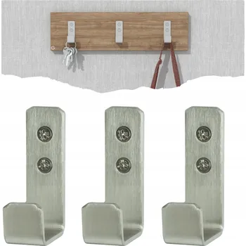 Věšák Nástěnný věšák s háčky na oblečení, panelový, do předsíně, stříbrný nerezová ocel