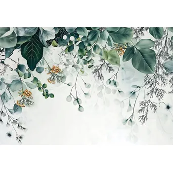 Fototapeta FOTOTAPETA ZÁVĚSNÉ LISTY ZELENÁ LOŽNICE OBÝVACÍ POKOJ TAPETA VLIESOVÁ 350x250