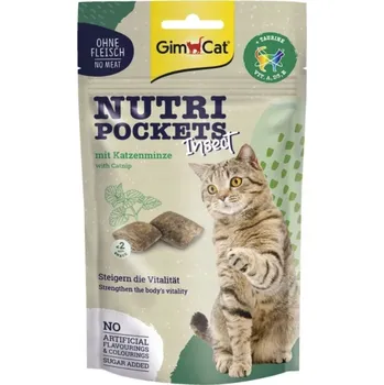 Pamlsek pro kočku GIMCAT NUTRI POCKETS 60G ŠANTA KOČIČÍ HMYZ BEZ CUKRU OMEGA-3 ZDRAVÉ