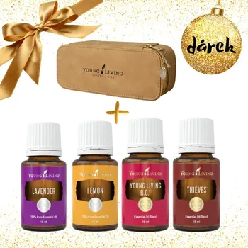 Young living Set 4 TOP olejů + dárek pouzdro na 12 olejů