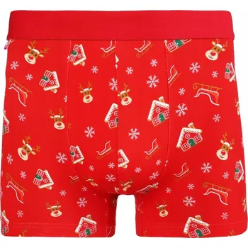Pánské spodní prádlo VÁNOČNÍ PÁNSKÉ BOXERKY SLIPY DÁREK MIKULÁŠ MORAJ XL