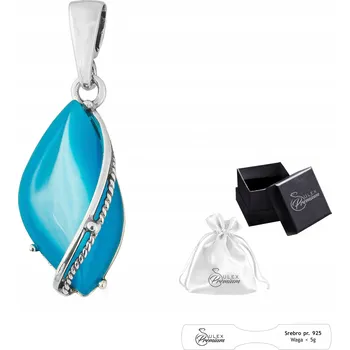 Přívěsek Přívěsek Stříbro 925 Elegantní Přívěsek s Modrým Klenotnickým Kamenem