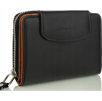 Peněženka Canaletto Elegantní dámská kožená peněženka na zip Černá