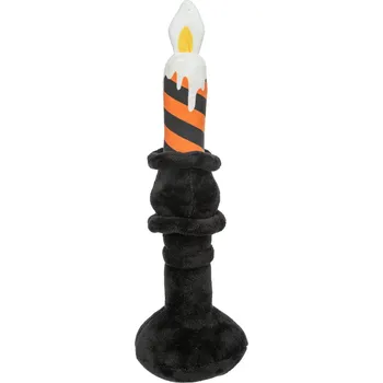 Hračka pro psa Svícen HALLOWEEN, plyšová hračka se zvukem, 33 cm, černá/oranžová - LIMITOVANÁ NABÍDKA