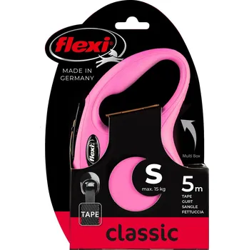 Vodítko pro psa Flexi Vodítko Classic S pásek 5m růžové
