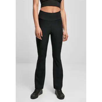 Ladies High Waist Rib Boot Cut Leggings 4XL