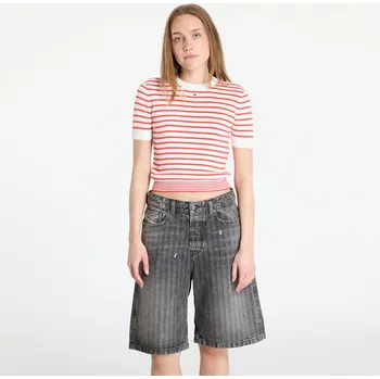 Pánský svetr Svetr Tommy Jeans Essential Shortsleeve Sweater Red XS