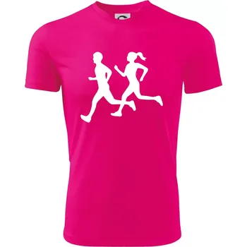 Bezci - žena a muž (Moňas) - Dětské triko sportovní (dresovina) - 158 cm/12 let ( Neon Pink )