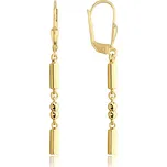 MINET Moderní zlaté náušnice s patentem Au 585/1000 2,50g