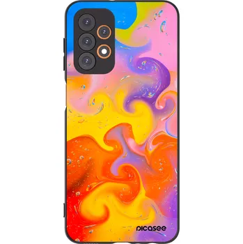 Pouzdro na mobilní telefon Picasee silikonový černý obal pro Samsung Galaxy A23 A235F 4G - Bubbles