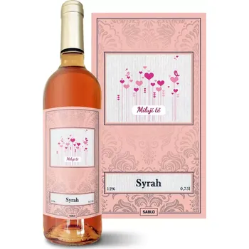 Víno Sablio Růžové víno Miluji tě: 0,75 l
