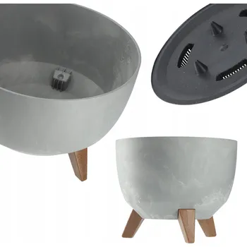 Květináč Květináč plast šedý Kadax 39,5 cm x 39,5 x 24,9 cm