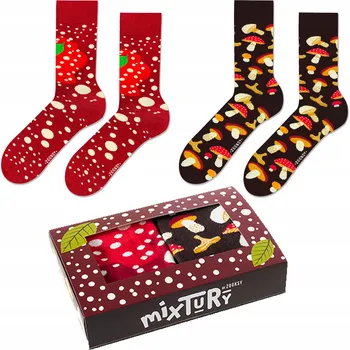 Pánské oblečení 2x Barevné Pánské Ponožky Veselé Dlouhé Bavlna Sada 41-46 ZOOKSY