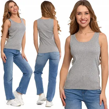 MORAJ Dámský top boxerka hladké bavlněné tílko na RAMÍNKA - M