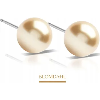 Náušnice BLOMDAHL HIPOALERGENNÍ NÁUŠNICE Pearl 8 mm Golden Shimmer