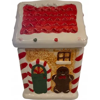 Vánoční dekorace Figurka VÁNOČNÍ DOMEČEK PERNÍKOVÝ keramika dekorace RUČNÍ VÝROBA