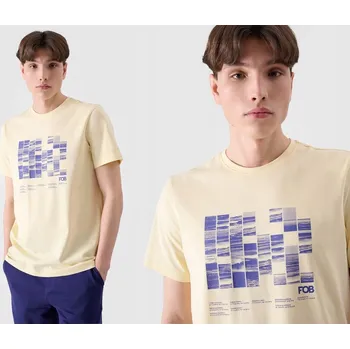 4F Pánské tričko Tričko bavlněné klasického střihu TTSHM2107 > XL