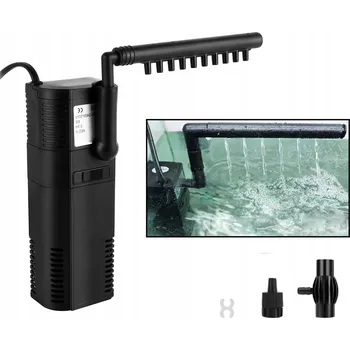 Akvarijní filtr VNITŘNÍ AKVARIJNÍ FILTR PROFESIONÁLNÍ HOUBOVÝ S ROZSTŘIKOVACÍ RAMPOU 5W 450L/h
