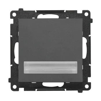 vypínač LED osvětlení, 14 V / 0,56 W, barva světla studená bílá, Simon 55 TOS5K14.01/116, grafitová