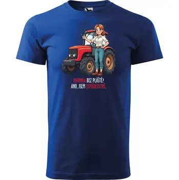 Pánské tričko Sablio Tričko s potiskem Hrdinka bez pláště? Ano, jsem zemědělkyně - modré L