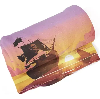 deka Sablio Deka Pirátská loď při západu slunce - 150x120 cm