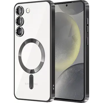 Pouzdro na mobilní telefon Kryt Samsung Galaxy S21 5G Techsuit Luxury Crystal MagSafe - černý