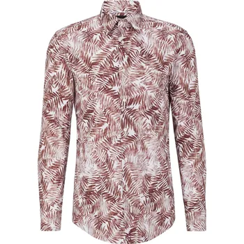 Pánská košile Košile Boss Dark Red 6248686 15 inch