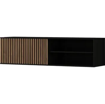 Televizní stolek Závěsný TV stolek Meorati - ELTAP Černá / dub artisan 150x40 cm