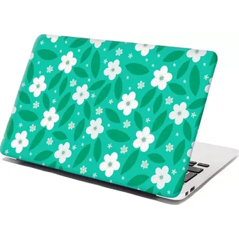 samolepka Sablio Samolepka na notebook Bílé květy s lístky - 29x20 cm