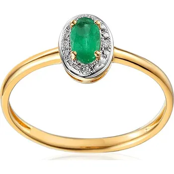 Prsten Smaragdový prsten s brilianty Kayia IZBR091S + dárkové balení LUXUS zdarma