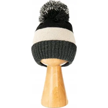 Čepice CHLAPECKÁ souprava pro děti 3-5 let: ČEPICE s bambulí a dvouvrstvý NÁKRČNÍK s proužky