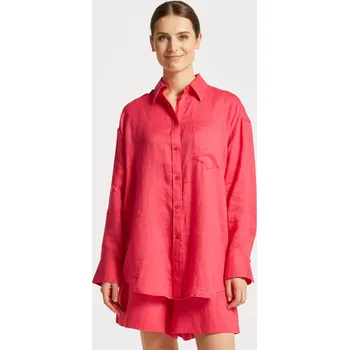 Dámská košile KOŠILE GANT OS LINEN SHIRT MAGENTA PINK