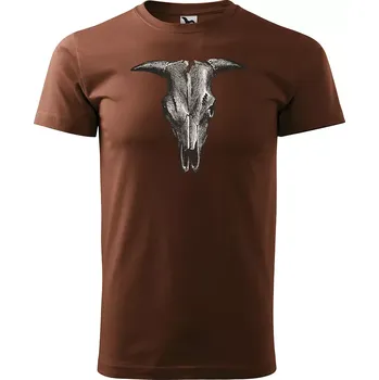 Pánské tričko Sablio Tričko s potiskem Duch divočiny - hnědé S