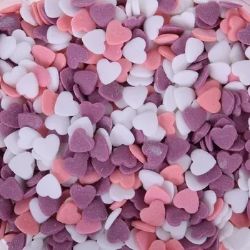Jedlá dekorace na dort Cukrový Posyp SRDÍČKA MIX 50g Konfety