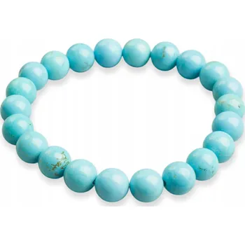 Náramek Náramek z přírodního howlitu, elastický, korálek 8mm, 1 Ks