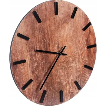 Hodiny Nástěnné hodiny 40 cm dekor dřevo hnědé