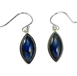 CLEOPATRA, stříbrné náušnice, labradorit, Ag 925/1000