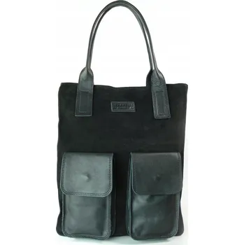 Kabelka Vera Pelle kabelka vak z pravé přírodní semišové kůže modrá