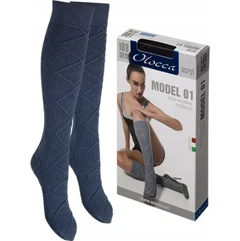 Dámské ponožky OLOCCA dámské podkolenky grafit