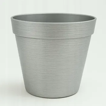 Květináč Plast Květináč Admit stříbrný 22 cm x 22 x 20 cm