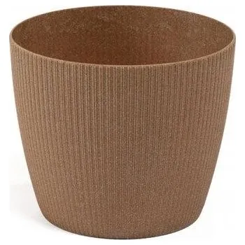 Květináč Plast Květináč béžový Lamela 11 cm x 11 x 8,4 cm
