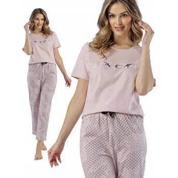 Dámské pyžamo LEVEZA DÁMSKÉ PYŽAMO ROZALIA 1558 XL PUDROVÁ RŮŽOVÁ