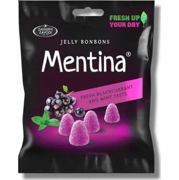 Bonbon Mentina - Bulharské želé bonbony želé bonbony s příchutí máty a černého rybízu